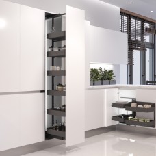 Твинс/Twins Колонна Makmart Модуль/Makmart Tall Module в базу 400 выдвижная с 6 полками, отделка орион серый
