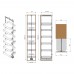 Твинс/Twins Колонна Makmart Модуль/Makmart Tall Module в базу 400 выдвижная с 6 полками, отделка орион серый