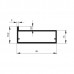 Профиль рамочный FP.05 под вклейку стекла, L=3000мм, отделка алюминий (анодировка)