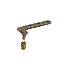 Петля декоративная торцевая правая с бусолой, отделка бронза античная