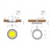 Светодиодный светильник (LED) Электра/Electra, 3.5W/350mA, 3000K, отделка золото глянец, кон-р L822