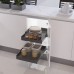 Твинс/Twins Полка в базу 450 выдвижная с доводчиком, отделка орион серый