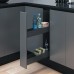 Твинс/Twins Корзина в базу 150/18 выдвижная с доводчиком, отделка орион серый