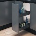 Твинс/Twins Корзина в базу 300 выдвижная с доводчиком, отделка орион серый