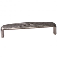 Ручка-скоба 128мм, отделка олово грубое