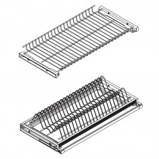 Сушка VIVA 2-уровневая в базу 700/16, с рамкой, поддон 1 шт. (пластик), отделка сталь нержавеющая