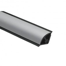 Мини-бортик DC.084Q самоклеящийся овальный, отделка алюминий, L=5м