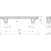 Ручка-скоба 96мм, отделка никель глянец + перламутр