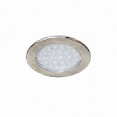 Комплект из 1-го врезного светильника LED Metris V12, (1*1,6W), 12V, 3050-3250K с источником питания, отделка никель шлифованный