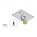 Комплект из 4-х светильников LED Метрис/Metris V12, (4*1,6W), 12V, накладной 20°, 3050-3250K, отделка никель шлифованный