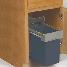 Ведро для мусора (21л) выдвижное, пластик серый антрацит + серый кварц