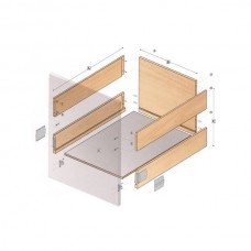 Ящик H.215 в базу 600/18, отделка табак
