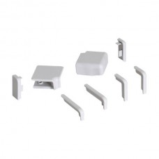 Комплект угловых элементов и заглушек для бортика 55\62, цвет серый