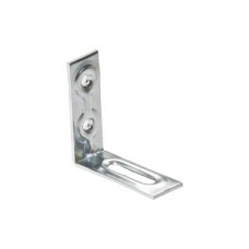Уголок 40х40х15 с 2-мя отверстиями и регулировкой глубины, отделка цинк (за 100 штук)