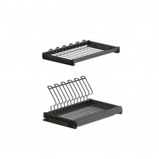 Сушка Ellite 2-уровневая в базу 450/16, с рамкой, поддон 1 шт. (пластик), отделка орион серый