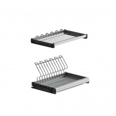 Сушка Ellite 2-уровневая в базу 450/18, с рамкой, поддон 1 шт. (пластик), отделка хром