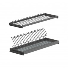 Сушка Ellite 2-уровневая в базу 800/16, с рамкой, поддон 1 шт. (пластик), отделка орион серый