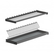 Сушка Ellite 2-уровневая в базу 900/16, с рамкой, поддон 1 шт. (пластик), отделка орион серый