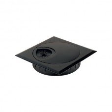 Заглушка кабель-канал 70x70мм (d.60мм), отделка черная