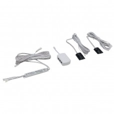 Двухсенсорный  IR - датчик открывания фасада накладной,  60W/12V, 120W/24V, с кон-ром L813, цвет черный