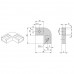 Соединение угловое 90", для профиля 1506, цвет черный