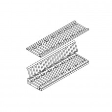 Сушка 2-уровневая в базу 600/16, без рамки, поддон 1 шт. (алюминий), отделка орион серый