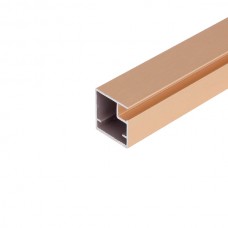 Профиль рамочный узкий, L=3900мм, отделка золото шлифованное (анодировка)