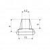 Шайба опорная, d1=4.2, d2=12, Н=9, транспарент (для винта под ручку) (за 100 штук)