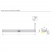 Профиль-светильник LED Лонтано/Lontano, 550 мм, 5W/12V, 4500K(нейтральный белый), накладной, с датчиком движ., отделка алюм., конн
