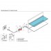 Профиль-светильник (LED) , 563 мм, 2.1W/12V, 6000K, для стеклянных полок, отделка алюминий, кон-р L822