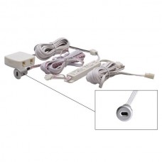 IR - датчик открывания фасада врезной, 24W/12V, 40W/24V, с кон-ром L822, цвет серебро