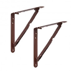 Менсолодержатель складной, L=200мм, отделка коричневый, комплект 2 штуки