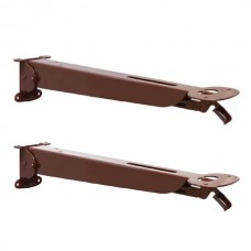 Менсолодержатель складной с фиксатором, L=355мм, отделка коричневый, комплект 2 штуки