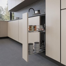 УНИКА SL/UNICA SL Сетка в базу 150 выдвижная с Push to Open, отделка хром