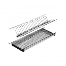 Сушка 2-уровневая в базу 600, без рамки, поддон 1 шт. (сталь), отделка сталь нержавеющая