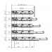 Комплект скрытых направляющих полного выдвижения с доводчиком + фиксаторы, L400