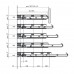 Комплект скрытых направляющих полного выдвижения с доводчиком + замки, L500