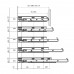 Комплект скрытых направляющих частичного выдвижения с доводчиком + замки, L350
