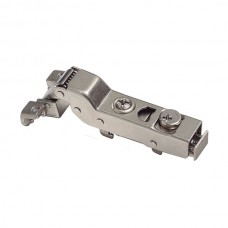 Петля полунакладная с доводчиком, для алюминиевой рамки, Clip-on (cam), 105°, отделка никель