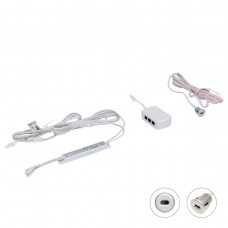 IR - датчик открывания фасада врезной, 60W/12V, 120W/24V, с кон-ром L813, цвет серебро