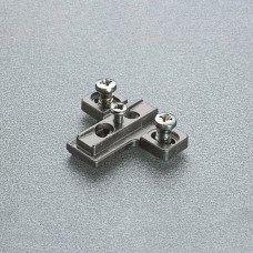 Ответная планка традиционной H=9 c евровинтом, крестообразная, отделка титаниум