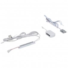 IR - датчик открывания фасада накладной, 60W/12V, 120W/24V, с кон-ром L813, цвет серебро