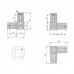Cubo Уголок соединительный 3D, отделка черный матовый (покраска)