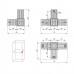 Cubo Уголок соединительный 4D, отделка черный матовый (покраска)
