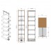 Твинс/Twins Колонна Makmart Модуль/Makmart Tall Module в базу 450 выдвижная с 6 полками, отделка орион серый