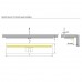 Светильник LED Swing Optical, 600 мм, 16W/12V, отделка транспарент