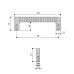 Ручка-скоба 96мм, отделка золото шлифованное
