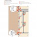 EXEDRA Push Комплект фурнитуры для 1-ой левой двери Н1576-2530 мм (VE55CAS2500NW + VE55KITCP010AB)