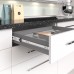 Комплект шариковых направляющих Soft, h.45, L=550мм полного выдвижения с доводчиком, отделка цинк