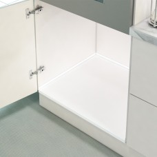 Поддон гигиенический в базу 800/16, модель "А", отделка белый бархат (матовый)